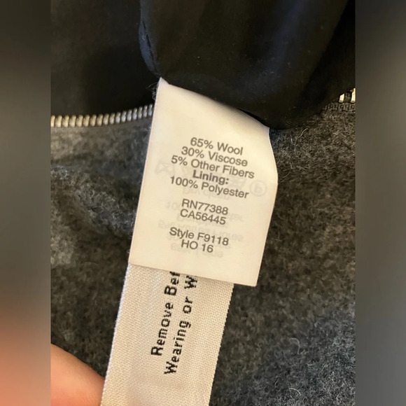 Madewell Wool Blend Zip Front Mini Skirt Grey Womens‎ size 4 - Picture 7 of 9